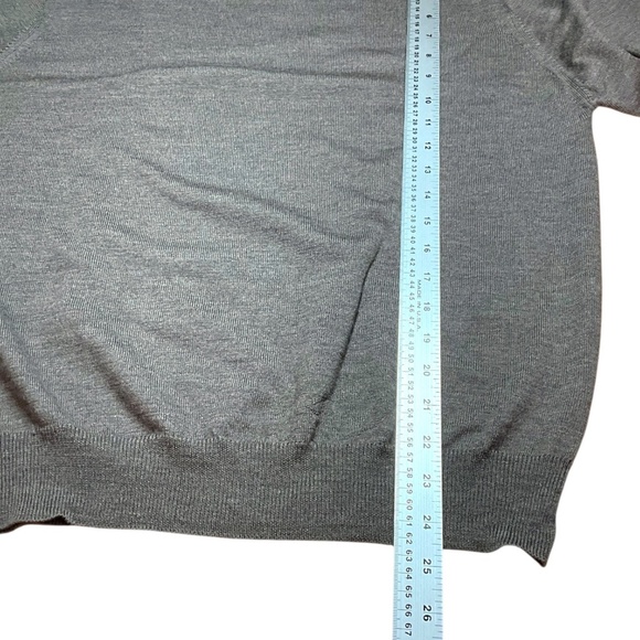 TOSCANO 100% Merino Wool Mock Neck Sweater MADE IN ITALY Brown/Gray US Sz M - Picture 7 of 10